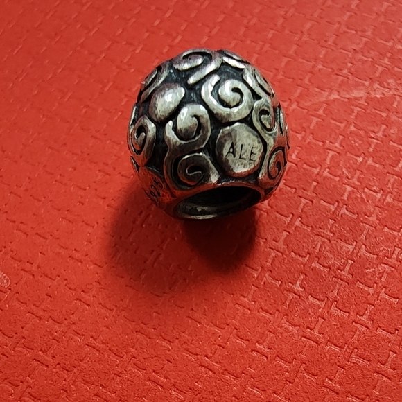 Pandora Silver Swirl spots Dots Charm retired - Picture 5 of 7
